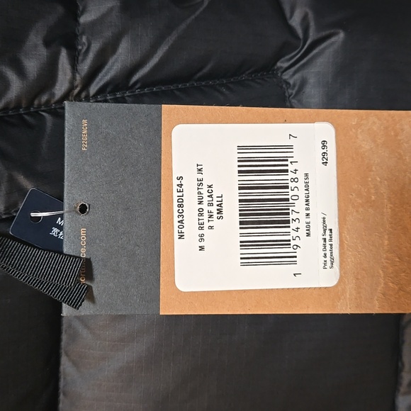 NORTHFACE Men’s 1996 Retro Nuptse Jacket - Size Small - Picture 7 of 10